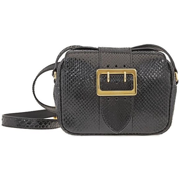 NWT BURBERRY PYTHON LEATHER BUCKLE TOTE SHOULDER BAG - Picture 2 of 7